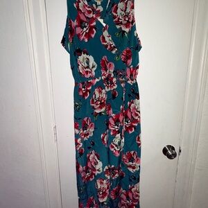 Lucky Brand drawstring high low Floral Sleeveless Dress
